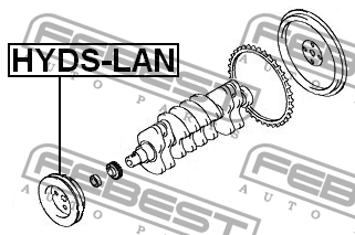 Шкив коленвала HYUNDAI TUCSON (2004-2010) HYDS-LAN HYDS-LAN FEBEST