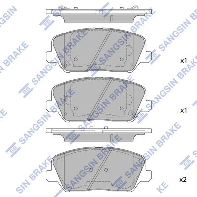 Колодки тормозные HYUNDAI i30/ELANTRA 11-/CEED R16 12- передние SP1720 SP1720 SANGSIN