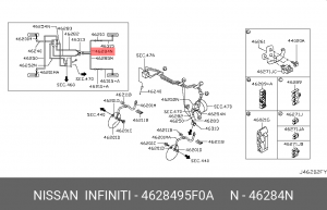 трубка тормозная!\ Nissan Almera Classic(B10) 06-13 46284-95F0A NISSAN