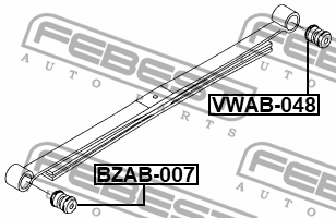 Сайлентблок задней рессоры MERCEDES BENZ 05-13 VWAB-048 VWAB-048 FEBEST