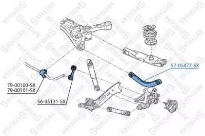 рычаг задний верхний!\ Opel Signum/Vectra all 04> 57-05477-SX STELLOX