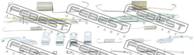 Комплект монтажный барабанных колодок MITSUBISHI L200 KB8T 2005- 0404-KB4-KIT 0404-KB4-KIT FEBEST
