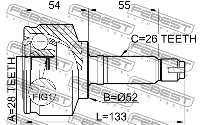 ШРУС 0310-059 0310-059 FEBEST