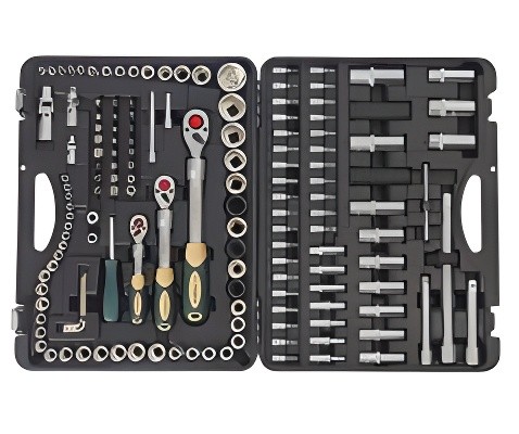 Набор головок торцевых,бит и бит-головок 1/4",1/2'' 150 предметов ROCKFORCE RF-41501-5 ROCK FORCE