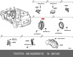 ДИНАМИК Toyota 86160-0WD10 TOYOTA