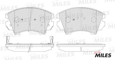 Колодки тормозные передние (без датчика) (Смесь Semi-Metallic) OPEL INSIGNIA 08- E100098 MILES