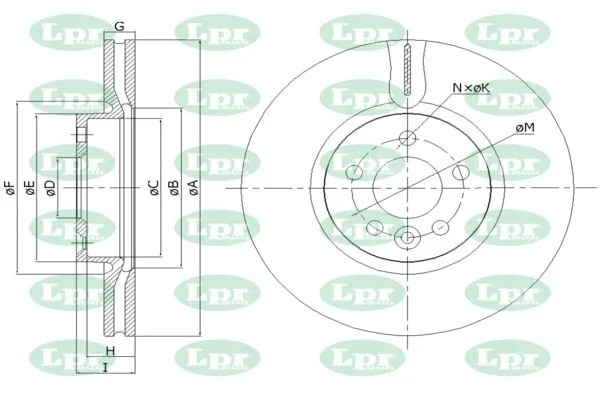 Диск тормозной F1035V F1035V LPR