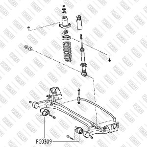 Сайлентблок рычага TOYOTA Corolla 00- FG0309 FG0309 FIXAR