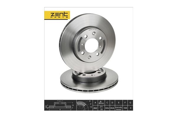 диск тормозной передний! Honda Civic, Rover 200/400 1.4-2.0TDi 95> Z06048 ZENTPARTS