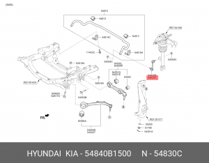 Стойка стабилизатора HYUNDAI Genesis (14-) (4WD) переднего правая OE 54840B1500 HYUNDAI KIA