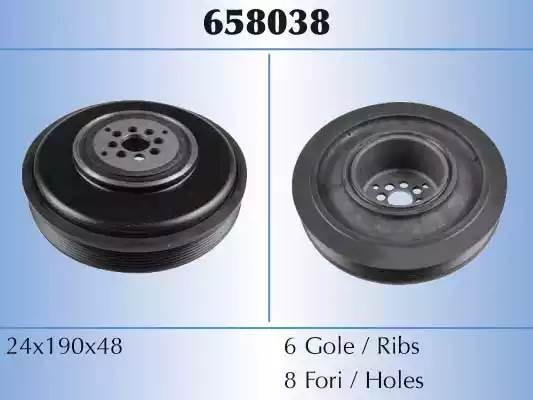 Ременный шкив, коленчатый вал 658038 658038 MALO