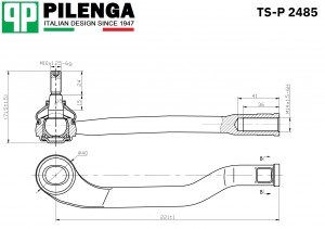 Наконечник тяги рулевой правый DUSTER TS-P2485 TSP2485 PILENGA