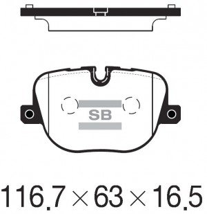 Колодки тормозные LAND ROVER Range Rover Sport (09-) задние (4шт.) SANGSIN SP2237 SANGSIN