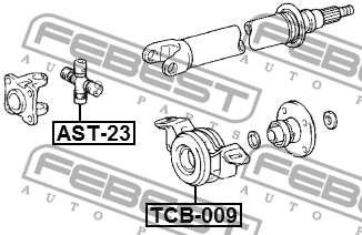 Подшипник подвесной карданного вала TCB-009 FEBEST