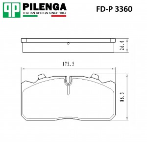 Колодки тормозные дисковые передние, задние GAZ ГАЗон NEXT FD-P3360 FD-P 3360 PILENGA