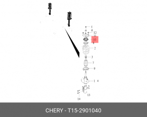 Подшипник опоры CHERY Tiggo 4,7,7 Pro,8 Pro EXEED LX амортизатора переднего OE T15-2901040 CHERY