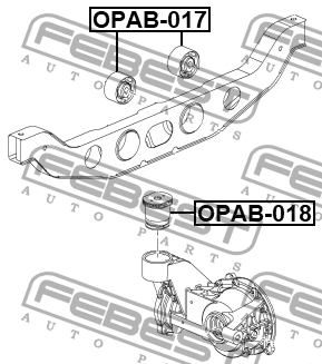 Сайлентблок задн балки OPEL MOKKA J13 2013- OPAB-017 OPAB-017 FEBEST