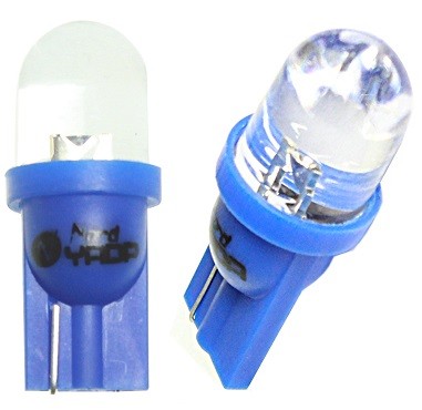 Лампа подсветки светодиодная W5W 12V 0,13W (T10, стандартный синий, 1LED) Nord Y 902376 NORD YADA