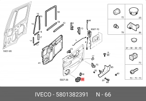 ЗАЩИТНАЯ РЕШЕТКА ИВЕКО (5801382391) 5801382391 IVECO