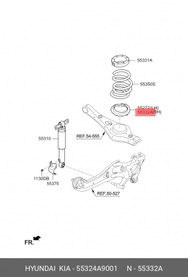 Опора задней пружины нижняя 55324-A9001 55324A9001 HYUNDAI KIA