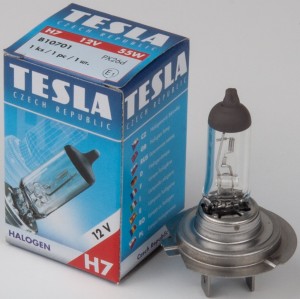 лампа! H7, 12V, 55 W, PX 26d галогенная\ B10701 TESLA