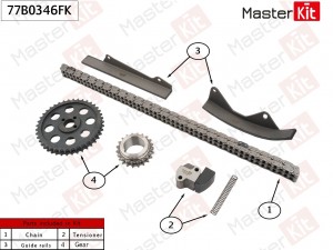 Комплект цепи ГРМ NISSAN Z24i/ Z24 77B0346FK 77B0346FK MASTER KIT