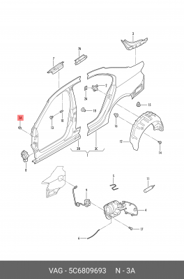 5C6809693 Деталь 5C6 809 693 VAG