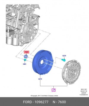 Подшипник КПП FORD Transit (00-) вала первичного OE 1 096 277 FORD