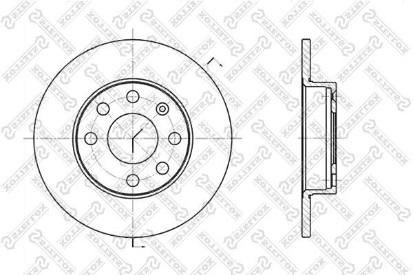 диск тормозной передний!\ Opel Corsa/Kadett 1.0-1.4 <93 6020-3605-SX STELLOX