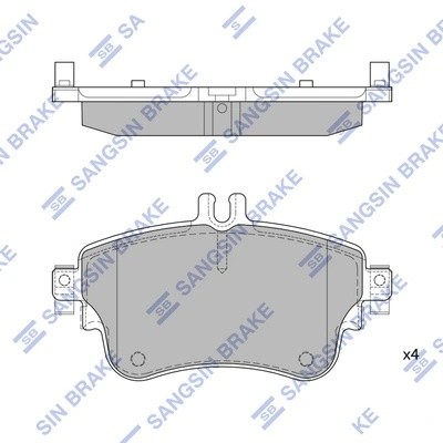 Колодки передние MERCEDES A W176, B W246 SP1972 SP1972 SANGSIN