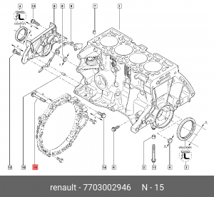 болт! М10\ Renault 7703002946 RENAULT