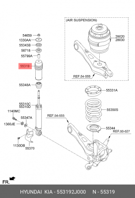 ЗАЩИТНЫЙ КОЖУХ АМОРТИЗАТОРА 55319-2J000 553192J000 HYUNDAI KIA