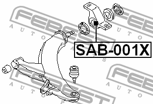 Сайлентблок задний SUBARU IMPREZA G11 2000-2007 SAB-001X SAB-001X FEBEST