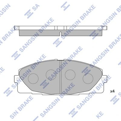 Колодки тормозные дисковые Toyota Hi-Ace 04 SP1376 SP1376 SANGSIN