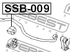 Втулка стабилизатора SUBARU FORESTER S11 2001.11-2007.11 SSB-009 SSB-009 FEBEST