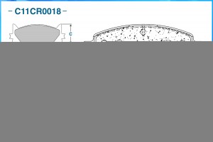 Тормозные колодки передние Low Metallic C11CR0018 C11CR0018 CWORKS