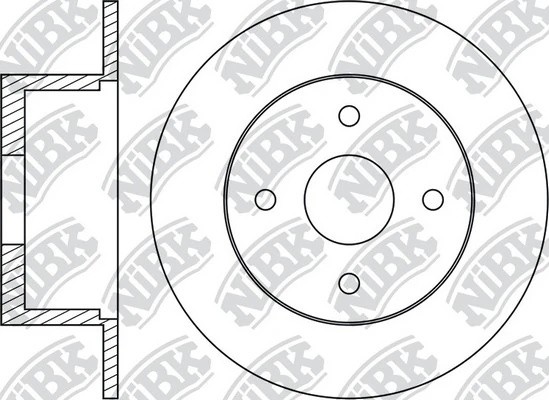 Диск тормозной (с подшипником) CITROEN C4 04-/PEUGEOT 308 07-  RN1746H RN1746H NIBK