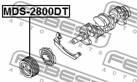 Шкив коленвала MITSUBISHI PAJERO II V14W-V55W 1991-2004 MDS-2800DT MDS-2800DT FEBEST