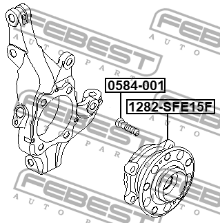 Ступица HYUNDAI SANTA FE 2012-2015 1282-SFE15F 1282-SFE15F FEBEST