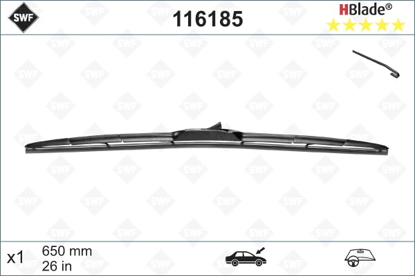 Щетка стеклоочистителя 650мм гибридная Hblade SWF 116185 SWF