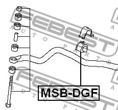 Втулка стабилизатора передняя MITSUBISHI CARISMA MSB-DGF MSB-DGF FEBEST
