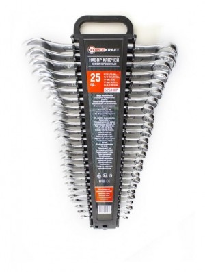 набор ключей комбинированных! 25пр в пластиковом держателе\ FK5261MP FORCEKRAFT