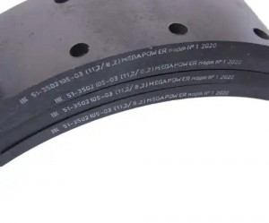 Накладка тормозной колодки ГАЗ передней сверленая расточен.комплект 8шт. с закле 35033016 MEGA POWER