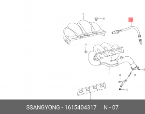 Датчик кислорода SSANGYONG Kyron (07-),Actyon (06-),Actyon Sports (06-/12-) (E23 1615404317 SSANG YONG