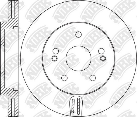 Диск тормозной KIA Sorento III (15-) передний (1шт.) NIBK RN1652 NIBK