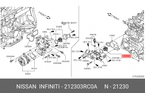 термостат!\ Nissan Qashqai/Renault Clio/Renault Sandero 212303RC0A NISSAN