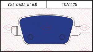 Колодки тормозные дисковые задние FORD Focus/Galaxy/Kuga/Mondeo/S-Max 06-LAND RO TCA1175 TATSUMI