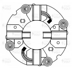 Узел щеточный стартера для а/м ГАЗ ГАЗон Next с дв. ЯМЗ-534/536 12В (VBS 0354) VBS0354 START VOLT