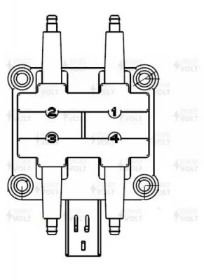 Катушка зажигания Dodge Caravan (00-) 2.4i SC 0350 SC 0350 START VOLT