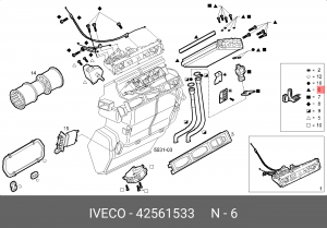 радиатор отопителя!\Iveco 42561533 IVECO